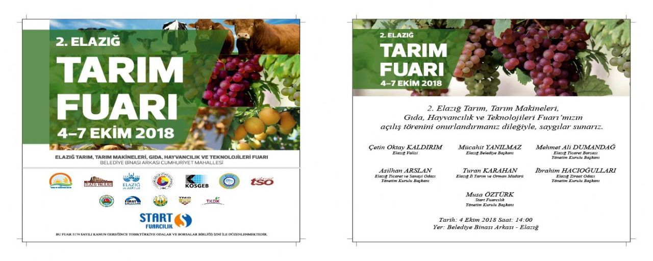 2.ELAZIĞ TARIM FUARI, 04-07 EKİM 2018