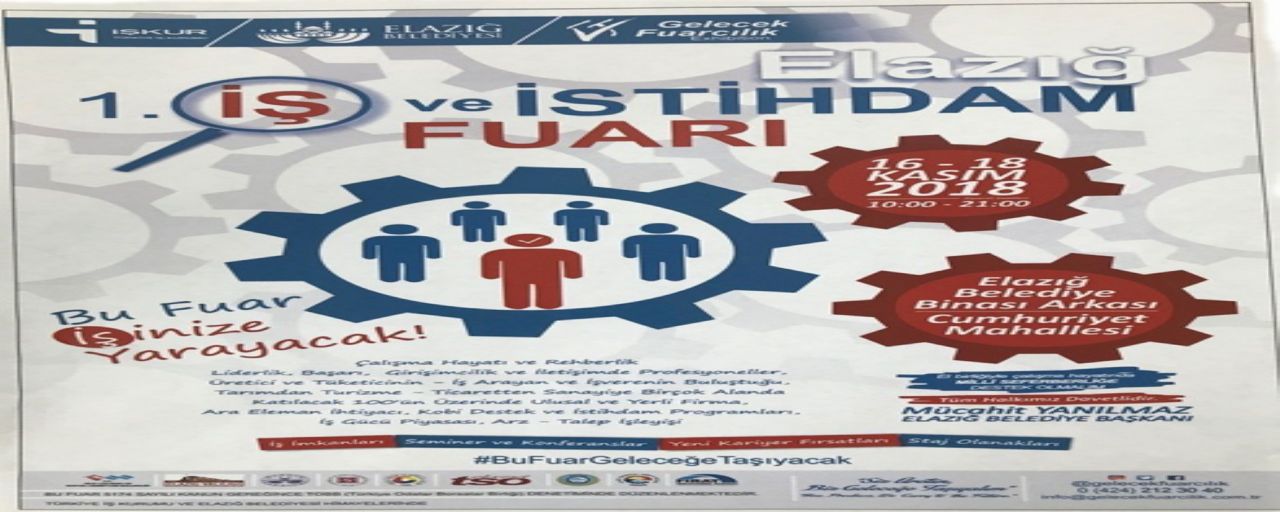 1. İŞ VE İSTİHDAM FUARI, 16-18 KASIM 2018