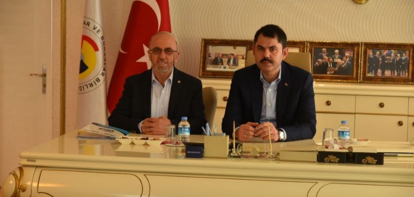 ELAZIĞ TİCARET BORSASI ÇEVRE VE ŞEHİRCİLİK BAKANI  MURAT KURUM'U AĞIRLADI...