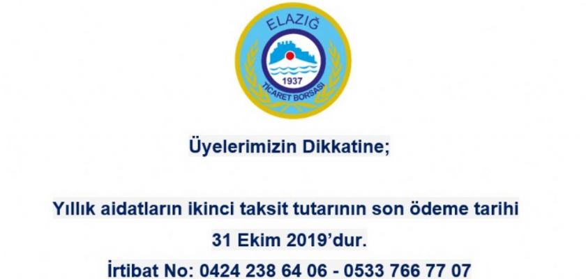 Yıllık Aidat Ödemesi